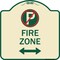 Signmission Fire Zone Heavy-Gauge Aluminum Architectural Sign, 18" x 18", TG-1818-23975 A-DES-TG-1818-23975 - alternate 1
